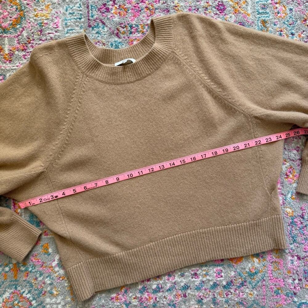 Vince Camel Wool Cashmere Long Raglan Dolman Sleeves Crewneck Sweater Size Large - Picture 6 of 9